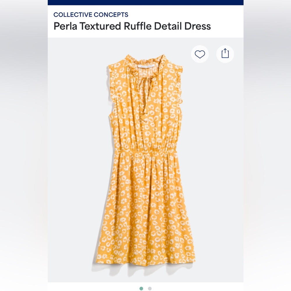 Collective Concepts Perla Textured Ruffle Sleeveless Dress Medium Subdress